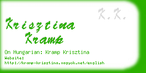 krisztina kramp business card